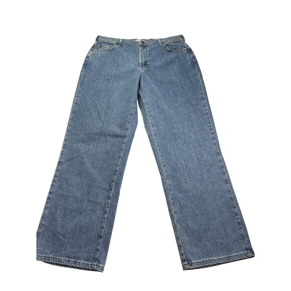 Lee Relaxed Straight Leg Jeans 12 Short At The Waist Stretch Fabric New - Picture 1 of 5